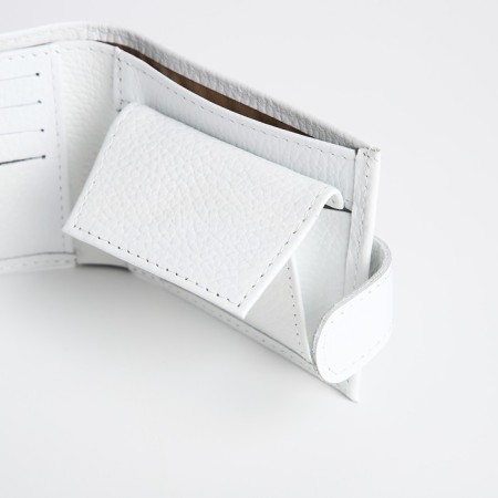 Wallet on the button, Textura, white color-5