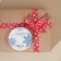 Decorative repression tape "White snowflakes", red, 2 cm × 5 m
