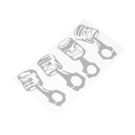 Sticker on the car "Piston", 20 × 10 cm, mix, set 4 pcs,-3