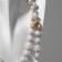 Beads with pearls "Galance" ball No. 8.10, white color in gold, l = 80 cm