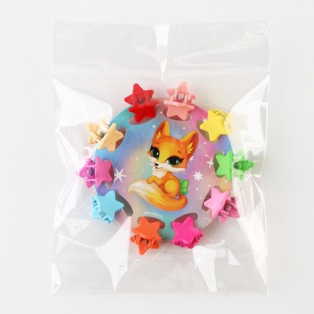 A set of hair crab "Foxes", 10 pcs., 1.2 x1.2 x 1 cm-7
