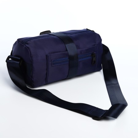 Youth bag with a zipper, blue color-5