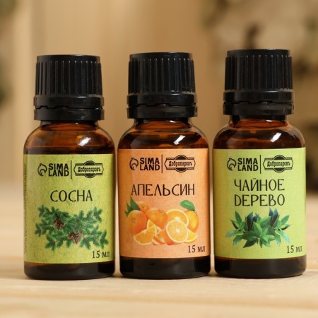 A set of essential oils 3 pcs "Orange, pine, tea tree" 15 ml-1