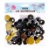 Rifle eyes with plugs, "sparkles" set 24 pcs, size 1 pcs: 2 cm, yellow color