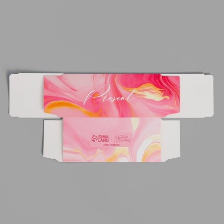 Makarun box, confectionery packaging "Marble", 12 x 5.5 x 5.5 cm-5