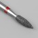 Diamond cutzes for manicure "Flame", small grain, 2.1 × 8 mm, in a plastic case