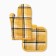 Kit. Kit 2 Ave. Ethelc cell, vene, yellow. 17*17cm, mittens-prich. 26*16cm, 100%p/e
