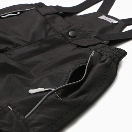 Semi -combinezone insulated for boys, black color, height 128 cm-2