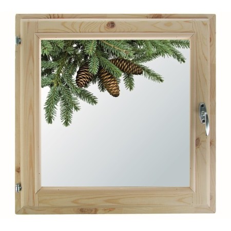 Window, 60 × 70cm, "spruce branch", single -chamber double -glazed window