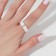 Ring Ceramics "Rhubates", 6 mm, white color, 20 size