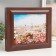 Key closed "Paris and flowers" 26.5x31.5 cm nut