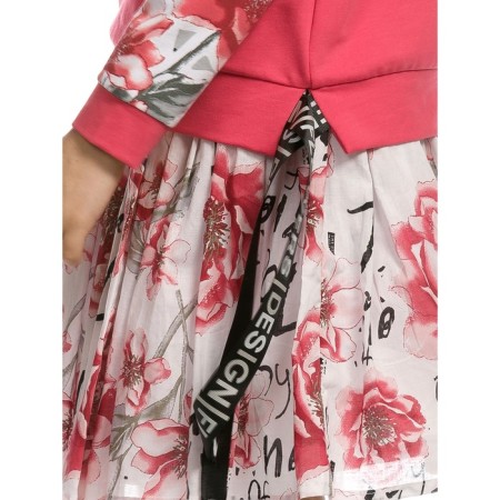 Sweatshirt for girls, height 98 cm, red color-2