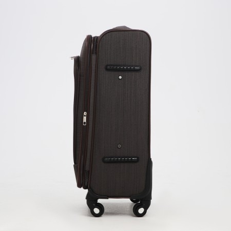 Small 24 suitcase "on lightning, code castle, with extension, brown color-2