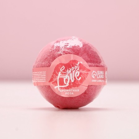 Бомбочка для ванны ЧИСТОЕ СЧАСТЬЕ Sweet love, 130 г, аромат розы