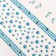Stick plastic rhinestones "Square road" Blue 22.5x11.5 cm