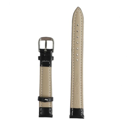 Solomon watch strap 14 mm, genuine leather, L-20 cm, black-6