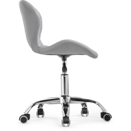 Computer chair Trizor Metal/Eco -leather, Chrome/Gray 53x53x69 cm-3