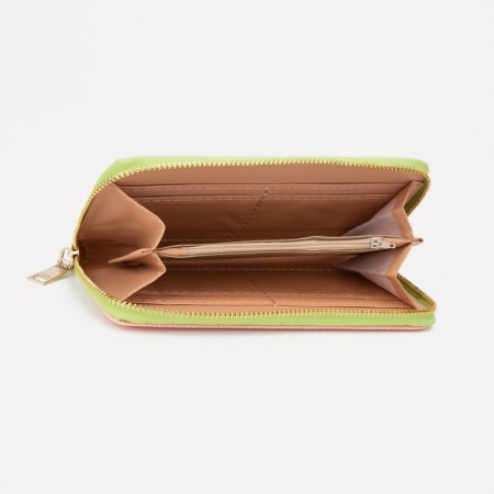 Women's wallet with lightning, light pink/yellow color-2