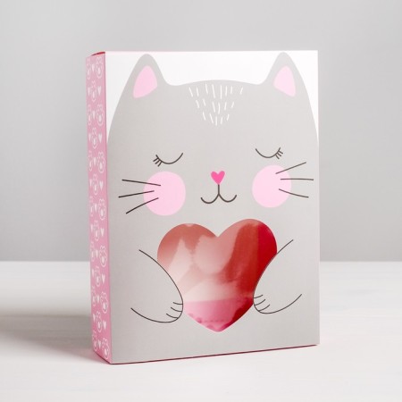 Confectionery box, packaging, “cat”, 20 x 15 x 5 cm