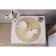 Serving napkin on the table "Duo", d = 30 cm, beige color