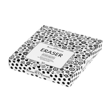 Eraser Artgraphix, rectangular, in a cardboard holder, white, mix-6