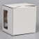 Box for cake 2 windows, with handles, white, 24 x 24 x 20 cm