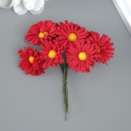 Decorative flower for creativity "chamomile" burgundy