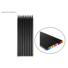 Pencil Blackographic hardness of the HB, the body is black, sharpened, with an Acrylic Straza, mix