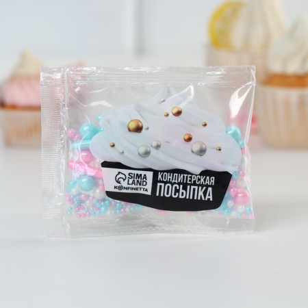 Sugar confectionery: blue, white, pink, 25 g.-8