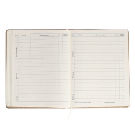 Universal Diary 1-11 grade Crown Butterfly, firm covering with foam, artificial leather, liesse, block 80 g/m2-6