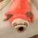 Soft toy "pugs in a T -shirt", 50 cm, red color