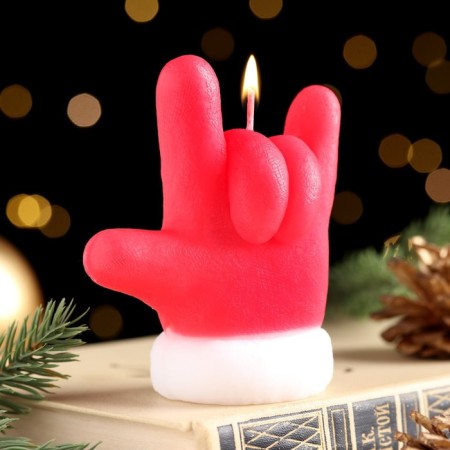 Decorative candle "New Year's greetings", 6x5x9.5 cm-4
