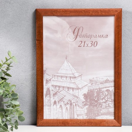 Photo frame pine c24 brown 21x30 (plastic screen)