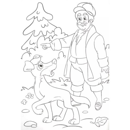 Coloring "Bremen musicians", A5-1