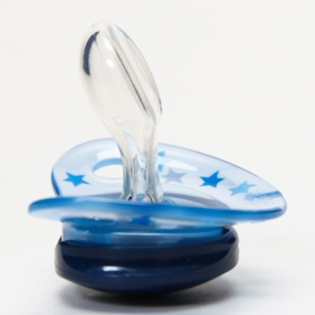 Orthodontic dummy nipple, silicone, from 6 months., Adore, in the Tractor container-1