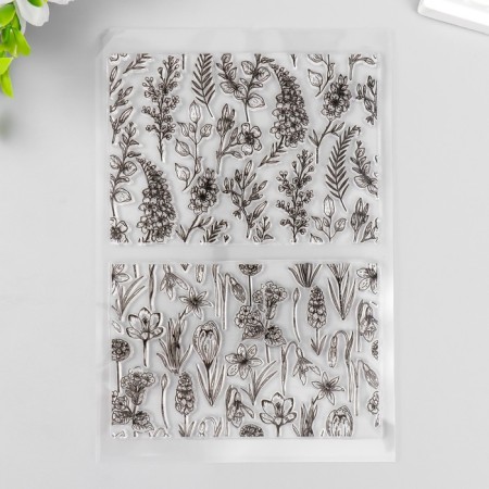 Stamp for creativity Silicon "Garden Flowers" 16x11 cm