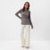Women's longliva KAFTAN: Basic Line color is gray-violet, size 48-50