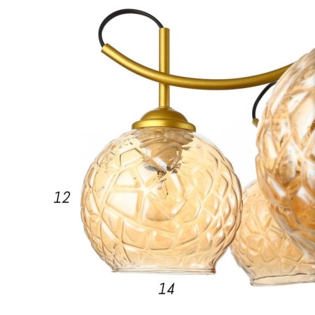 Chandelier 1109/5gd E27 40W gold 54x54x24 cm Bayerlux-4