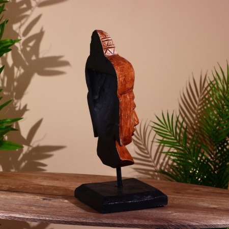 Souvenir "Head of Buddha" Albezia 45 cm-4