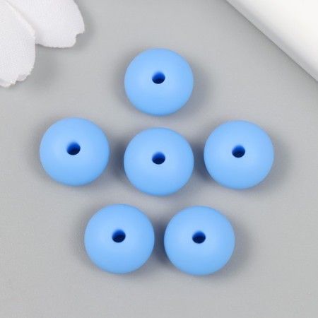 Busina silicone "flattened" porcelain-blue d = 1.2 cm-1