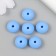 Busina silicone "flattened" porcelain-blue d = 1.2 cm