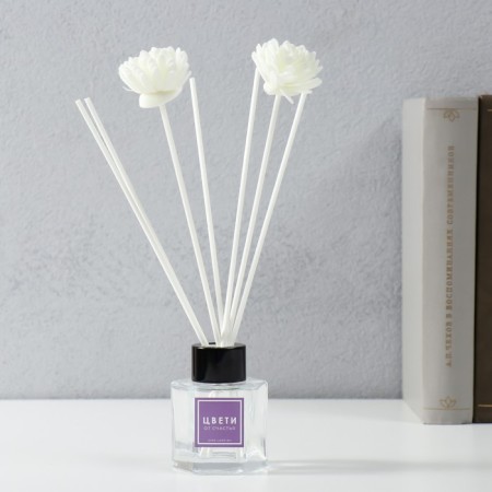 Fibrous sticks for aromadifuzor "Snowty flowers" set 2 flowers + 5 sticks-3