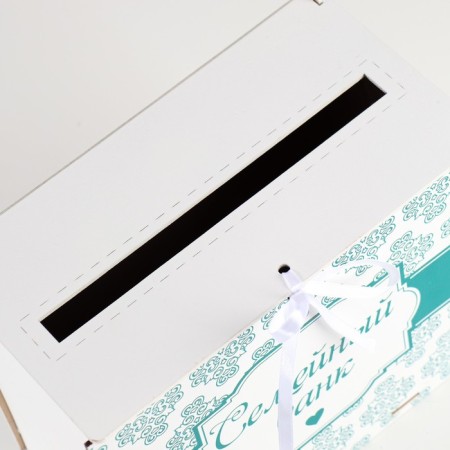 Family Bank with a seal, 24x14x20 cm, white-green-3