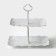 Rectangular shares of Vivienne, 2 tiers, 22.5 × 16 cm, 26.5 × 19 cm, white color, white.