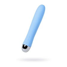 Vibrator with heating function and pulsating balls Fahrenneit, silicone, blue color, 19 cm