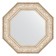 Mirror in the baguette frame, vignette silver 109 mm, 65x65 cm