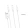 Hoco X1, microUSB/Lightning/Type -C - USB, 2.4 A, 1 m, white cable