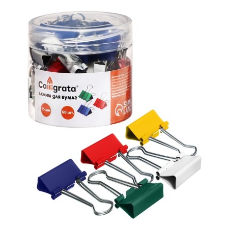 A set of clamps for cauliflower 15mm 60 pieces, 5 colors, in a plastic tube