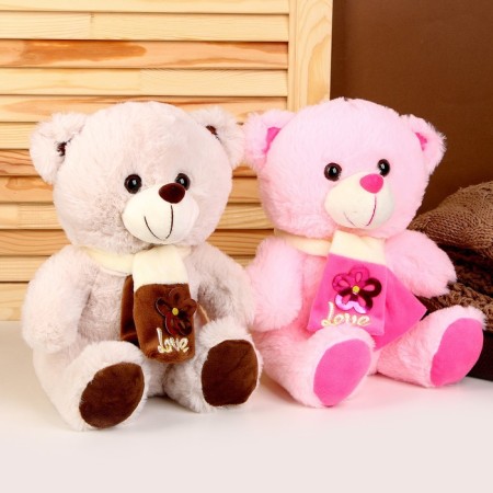 Soft toy "Mishutka in a scarf", 25 cm, color mix-6