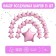 Set of foil balls 19 "Stars", pale pink, 25 pcs.
